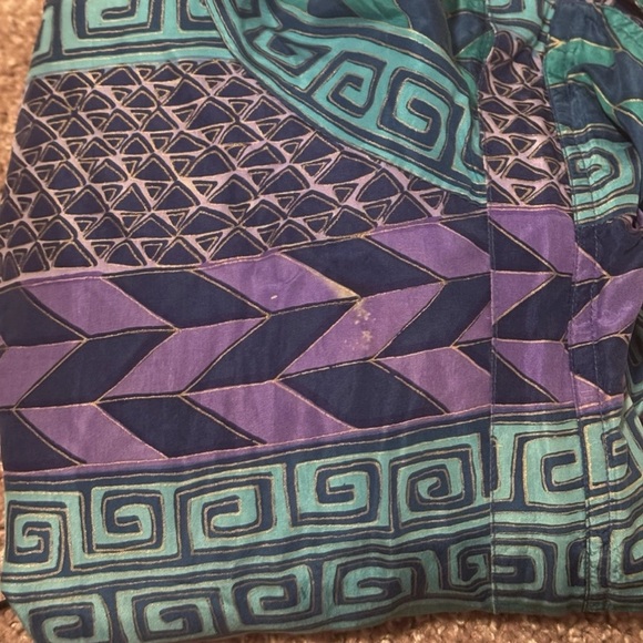 FUDA International Vintage Silk Windbreaker Jacket - Purple Geometric - Picture 10 of 10